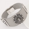 Fashion Metallic Wild Gem Leather Simple Temperament Bracelet Nhsc199676