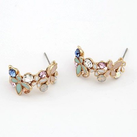Boutique Korean Fashion Sweet Butterfly Dance Stud Earrings Nhsc199678