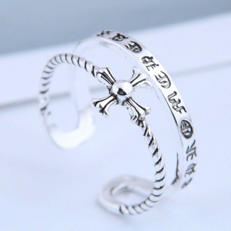 Exquisite Fashion Ring Wholesale Retro Simple Cross Open Ring Nhsc199707