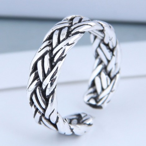 Exquisite Fashion Ring Wholesale Vintage Braided Open Ring Nhsc199712