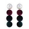 Fashion Metal Simple Wild Pearl Velvet Earrings Nhsc199719
