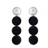 Fashion Metal Simple Wild Pearl Velvet Earrings Nhsc199719