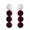 Fashion Metal Simple Wild Pearl Velvet Earrings Nhsc199719