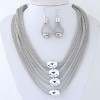 Fashion Metal Accessories Exaggerated Necklace Temperament Necklace And Earring Set Nhsc200864