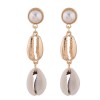 Fashion Jewelry Fashion Metal Simple Wild Seashell Earrings Wholesale Nhsc200874