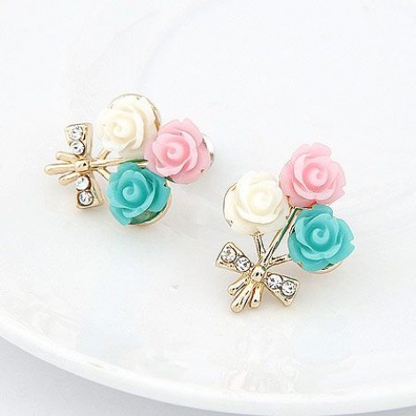 Fashion Jewelry Korean Fashion Colorful Shell Flower Earrings Wholesale Nhsc200888