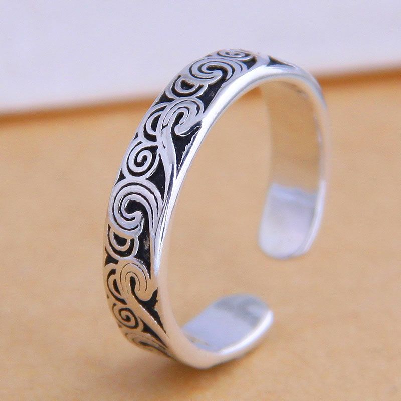 Fashion Jewelry Fashion Vintage Pattern Open Ring Simple Ring Wholesale Nhsc200902