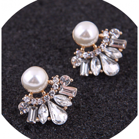 Fashion Jewelry Korean Fashion Sweet Ol Wild Bright Gem Earrings Nhsc200917