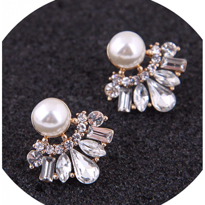 Fashion Jewelry Korean Fashion Sweet Ol Wild Bright Gem Earrings Nhsc200917