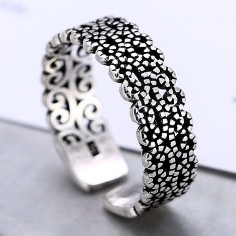 Fashion Jewelry Metallic Vintage Simple Temperament Open Ring Nhsc200918