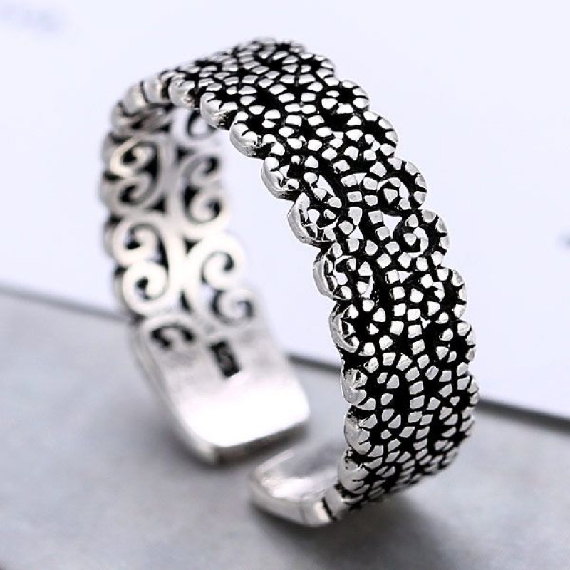 Fashion Jewelry Metallic Vintage Simple Temperament Open Ring Nhsc200918