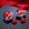 Fashion Copper Zircon Elegant Pearl Earrings Wholesale Nhsc201416
