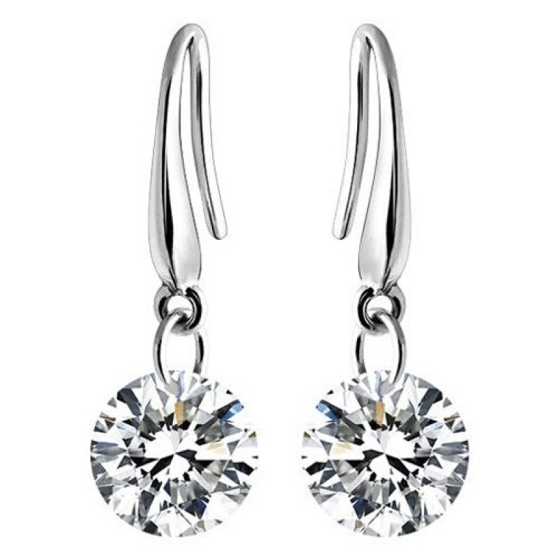 Korean Fashion Sweet Sparkling Zircon Personality Earrings Nhsc201776
