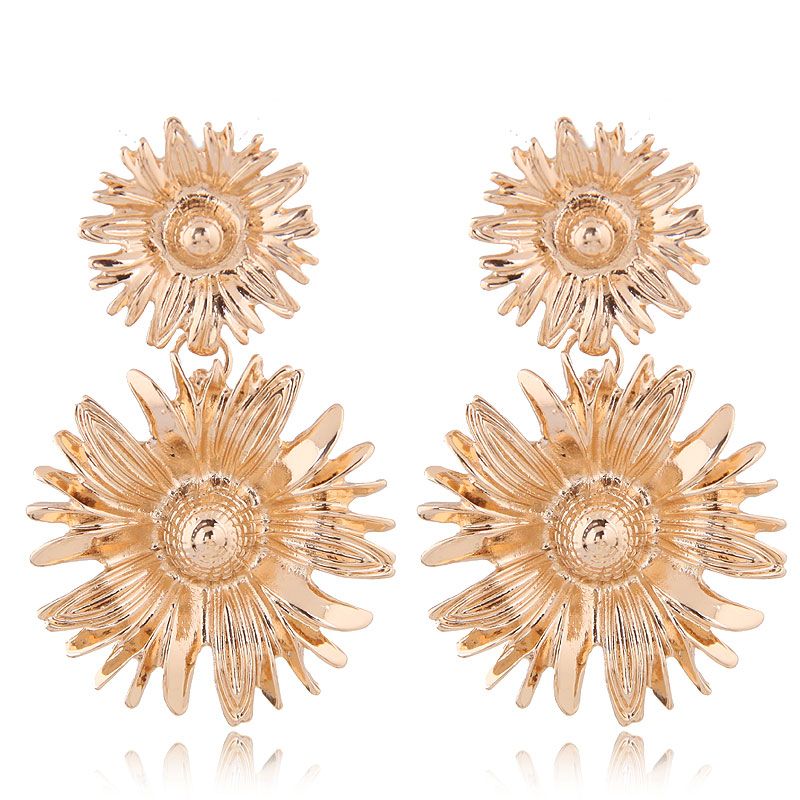 Fashion Earrings Sweet Ol Metal Sun Flower Nhsc201782