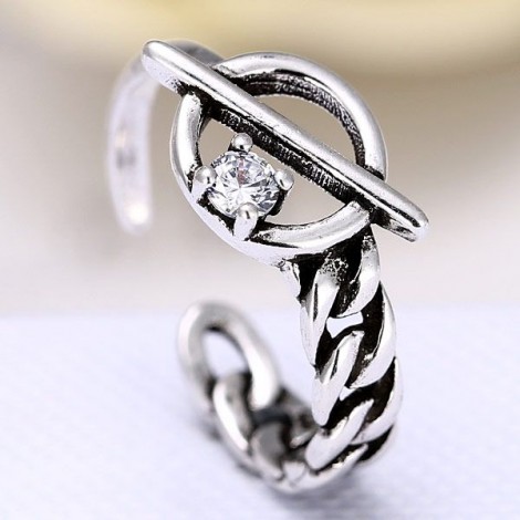 Metal Imitation Thai Silver Individual Open Ring Nhsc201785