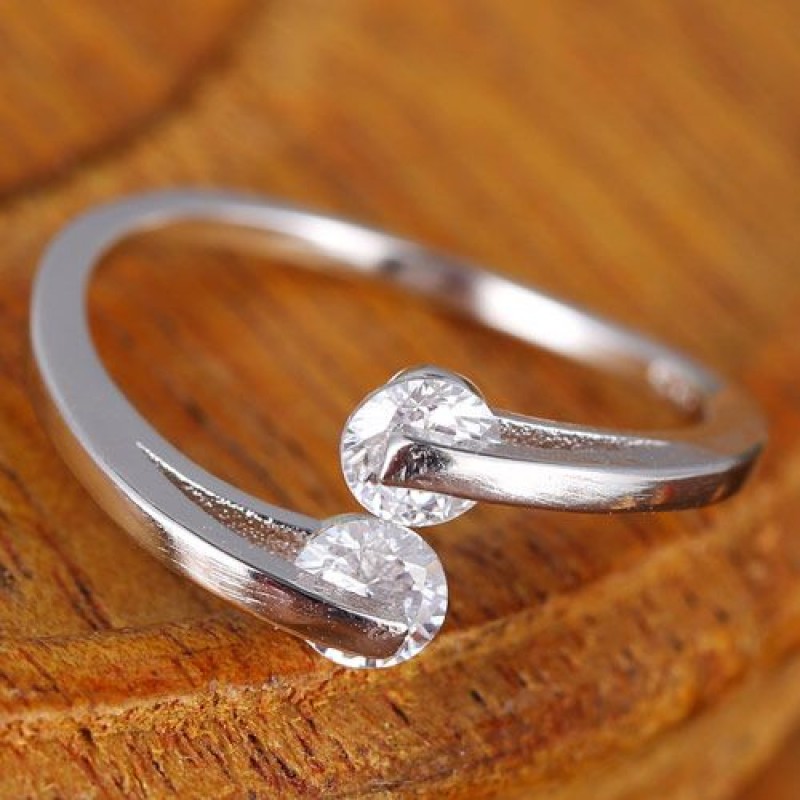Korean Fashion Sweet Zircon Open Ring Nhsc201790