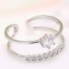 Korean Fashion Inlaid Zircon Open Ring Nhsc201801