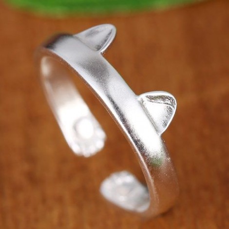 Korean Fashion Sweet Cat Ear Open Ring Nhsc201803