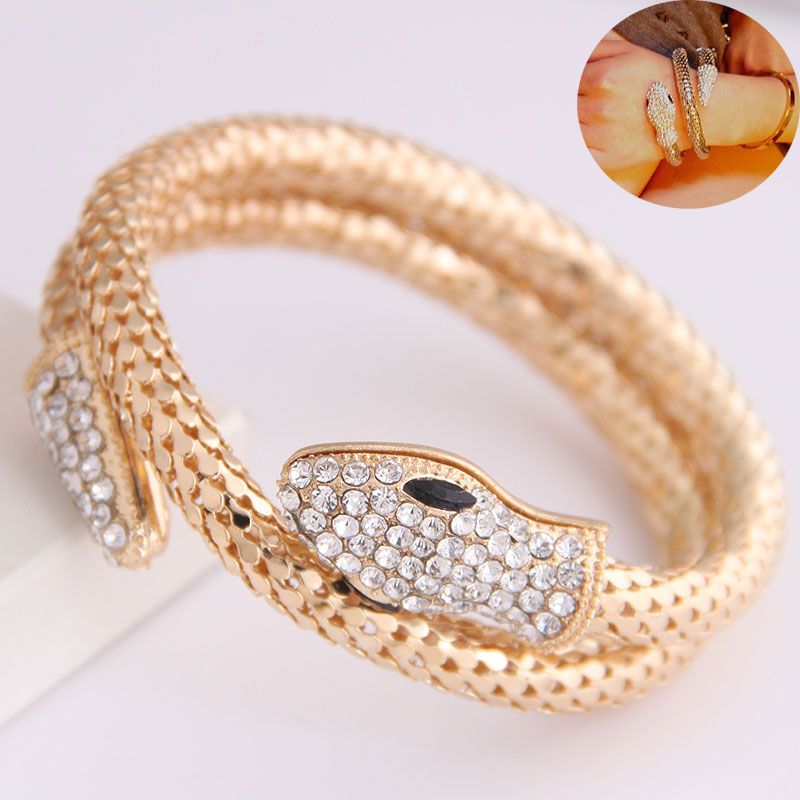 New Fashion Metal Trend Metal Snake Exaggerated Bangle Nhsc201808