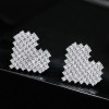 Korean Fashion Sweet Flash Diamond Love Earrings Nhsc201811