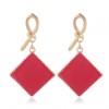 Korean Fashion Sweet Contrast Geometric Square Earrings Nhsc201819
