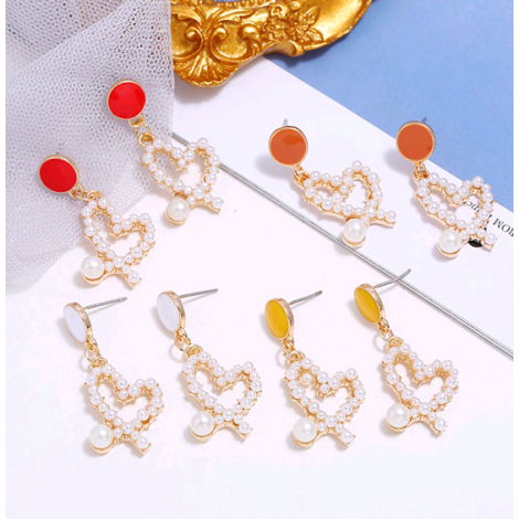 Korean Fashion Sweet Simple Love Pearl Earrings Nhsc201820
