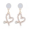 Korean Fashion Sweet Simple Love Pearl Earrings Nhsc201820