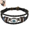 Fashionable Wild Leather Devils Eye Multilayer Bracelet Nhsc201827