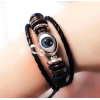 Fashionable Wild Leather Devils Eye Multilayer Bracelet Nhsc201827