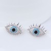 925 Silver Pin Korean Fashion Simple Sweet Zircon Demon Eye Eye Studs Nhsc201829