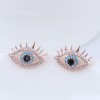 925 Silver Pin Korean Fashion Simple Sweet Zircon Demon Eye Eye Studs Nhsc201829