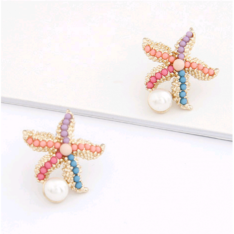 Fashion Jewelry Korean Fashion Starfish Stud Earrings Nhsc202421