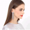 Fashion Jewelry Metal Flash Diamond Tassel Exaggerated Earrings Nhsc202422