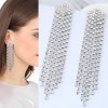 Fashion Jewelry Metal Flash Diamond Tassel Exaggerated Earrings Nhsc202422