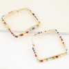 Jewellery For Women Fashion Metal Simple Bead Square Earrings Nhsc202451