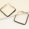 Jewellery For Women Fashion Metal Simple Bead Square Earrings Nhsc202451
