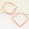 Jewellery For Women Fashion Metal Simple Bead Square Earrings Nhsc202451