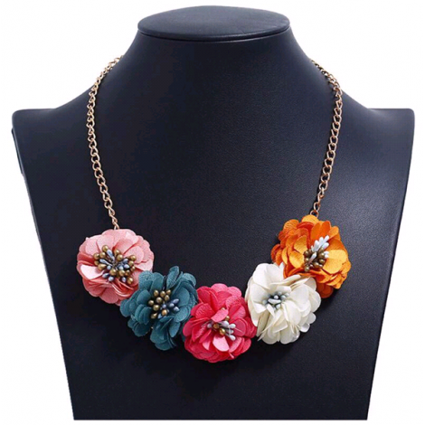 Fashion Jewelry Fabric Flower Necklace Nhsc202452