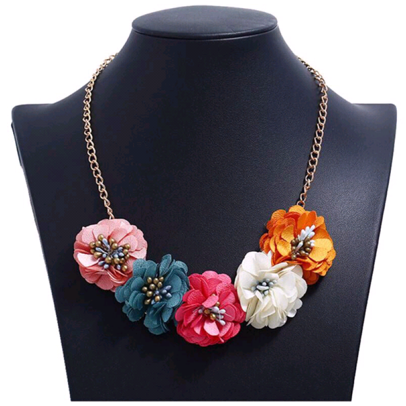 Fashion Jewelry Fabric Flower Necklace Nhsc202452