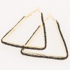 Fashion Jewelry Metallic Simple Beaded Triangle Earrings Nhsc202457