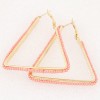 Fashion Jewelry Metallic Simple Beaded Triangle Earrings Nhsc202457