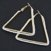 Fashion Jewelry Metallic Simple Beaded Triangle Earrings Nhsc202457