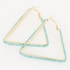 Fashion Jewelry Metallic Simple Beaded Triangle Earrings Nhsc202457