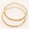 Fashion Jewelry Metal Simple Beaded Large Circle Earrings Nhsc202461