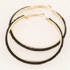 Fashion Jewelry Metal Simple Beaded Large Circle Earrings Nhsc202461