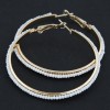 Fashion Jewelry Metal Simple Beaded Large Circle Earrings Nhsc202461