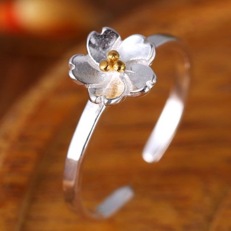 Fashion Jewelry Korean Fashion Sweet Flower Open Ring Nhsc202468