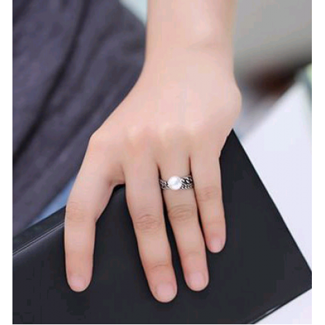 Fashion Jewelry Metal Vintage Woven Pearl Split Ring Nhsc202473