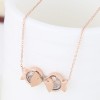 Fashion Titanium Steel Kiss Fish Lady Necklace Nhsc203470