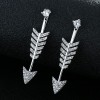 New Fashion Simple Copper Zircon Stud Earrings Nhsc203765